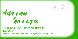 adrian hosszu business card